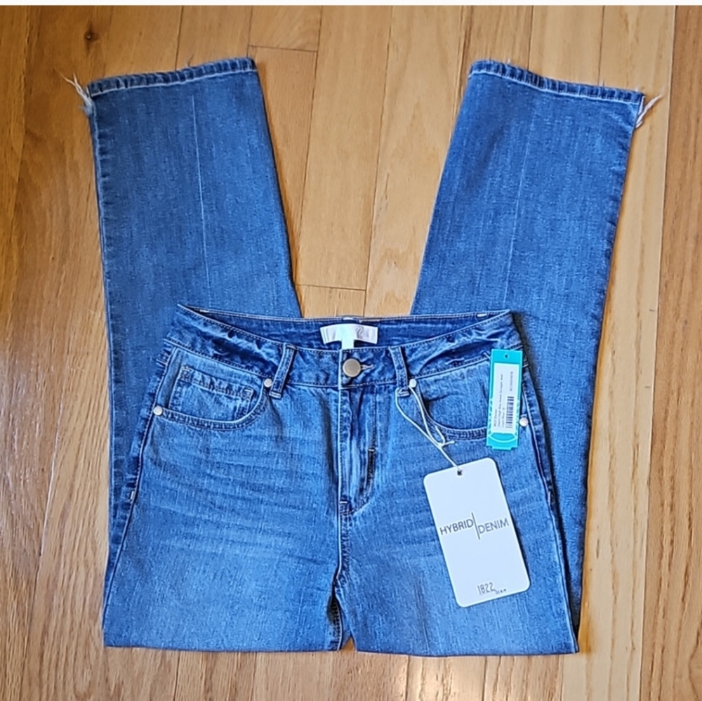 1822 - Denim Sherri High Rise Ankle Straight jeans, - Picture 9 of 13
